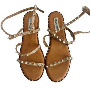 Steve Madden Tan Studded Sandals